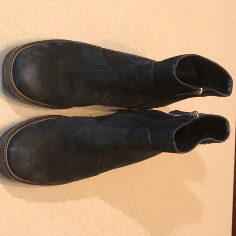 Chanel distressed suede boots